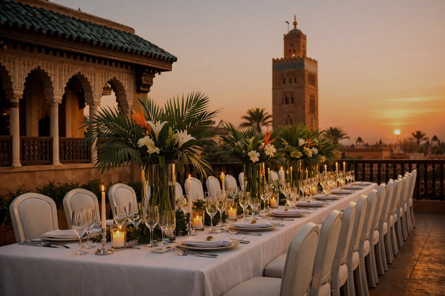 Dîner sur les toits — Marrakech